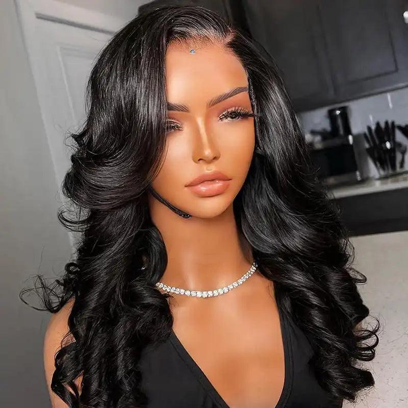 5X5 Glueless Perruque Sans Colle Wear Go Cheveux Humains Brésilien Body Wave Tissage - hjweavebeauty