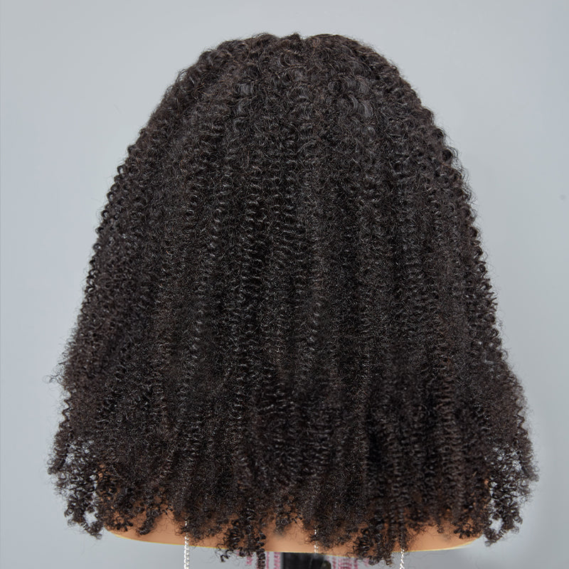 9x6 Glueless Kinky Curly Dentelle Pré-découpée Perruque Sans Colle