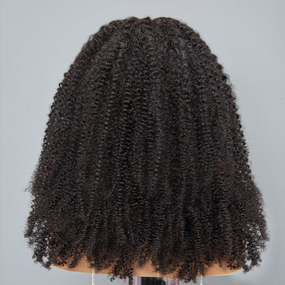9x6 Glueless Kinky Curly Dentelle Pré-découpée Perruque Sans Colle