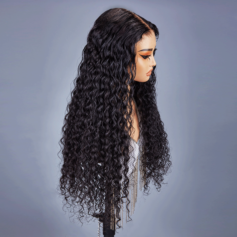 9X6 Pré-pêches Glueless Bleached Knots Wear Go Bouclé Perruque sans colle