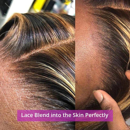 7x5 Glueless Wear Go Perruques Highlight Colorées Cheveux Humains Brésilien Bouclé - hjweavebeauty