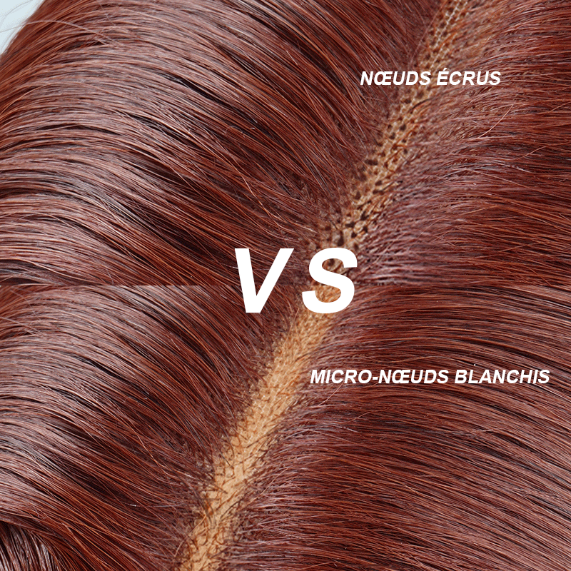 🔥Vente Flash 9x6 Glueless Pré-épilé Brun Rougeâtre Couleur Perruque Sans Colle Lisse