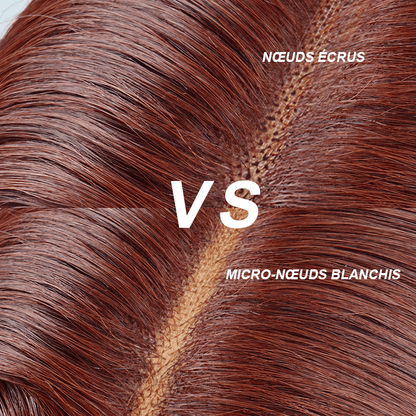 🔥Vente Flash 9x6 Glueless Pré-épilé Brun Rougeâtre Couleur Perruque Sans Colle Lisse