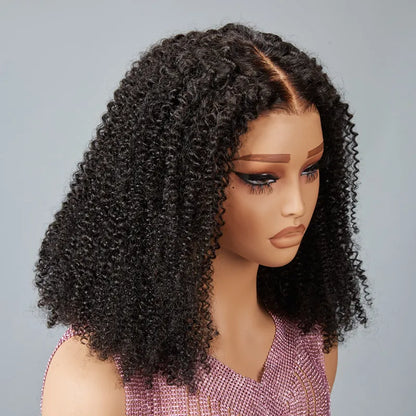 9x6 Glueless Rebondissant Bob Kinky Curly Perruque Sans Colle 3s Wear Go