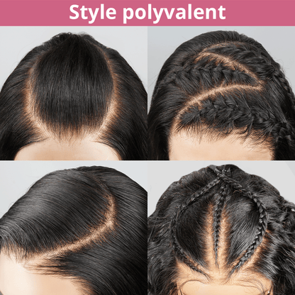 13x4 Glueless Pré-tresse Bob Perruque Sans Colle Dentelle Frontale Lisse