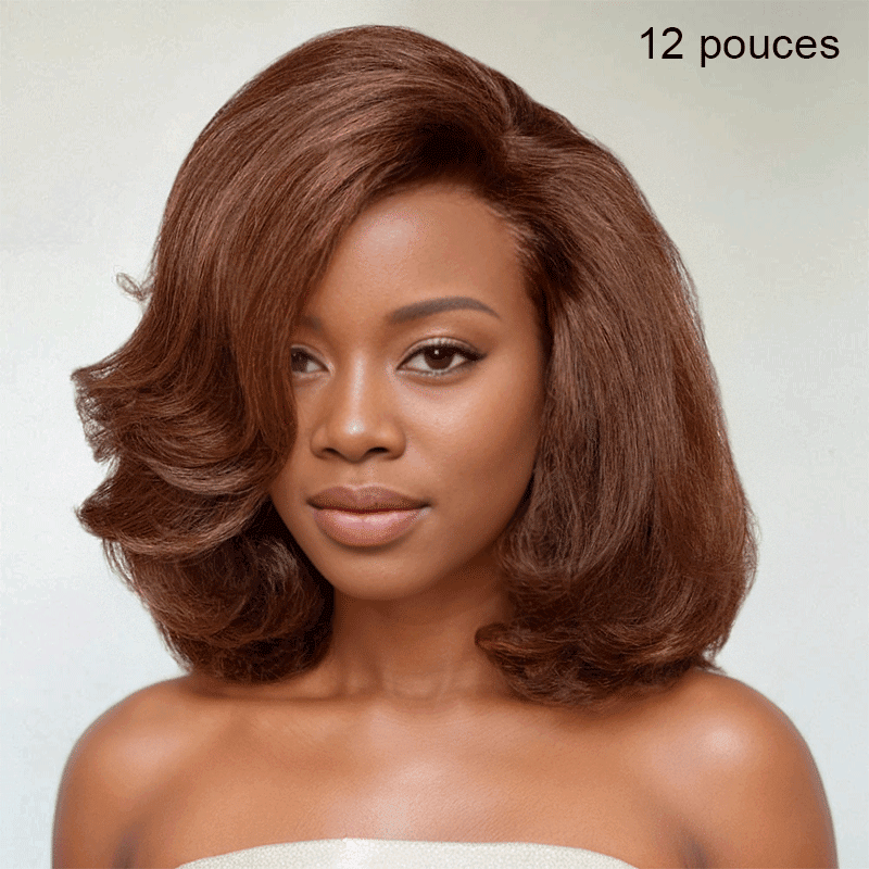 9x6 Couche C Partie Glueless Brun Blond Mixte/Naturel Bob Sans Colle