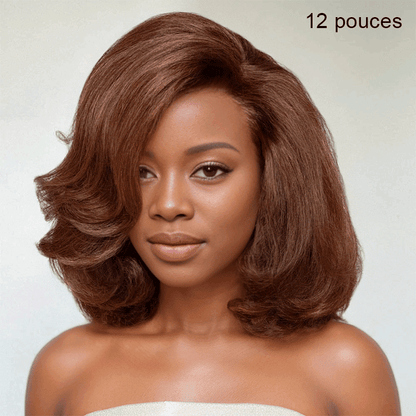 9x6 Couche C Partie Glueless Brun Blond Mixte/Naturel Bob Sans Colle