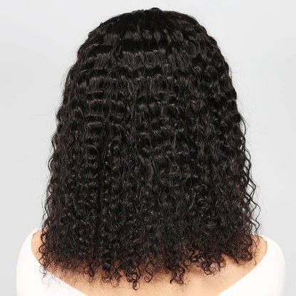 Bandeau Perruque Bob Cheveux Humains Brésiliens Bouclé - hjweavebeauty