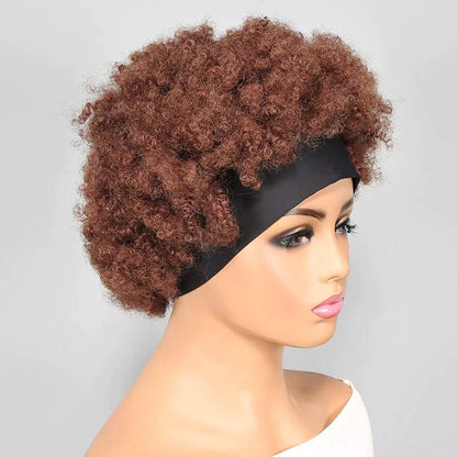 Court Ombre Bandeau Perruque Bob Cheveux Humains Brésiliens Bouclé - hjweavebeauty