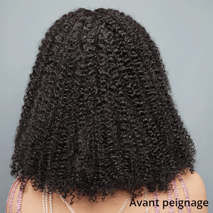 9x6 Glueless Rebondissant Bob Kinky Curly Perruque Sans Colle 3s Wear Go