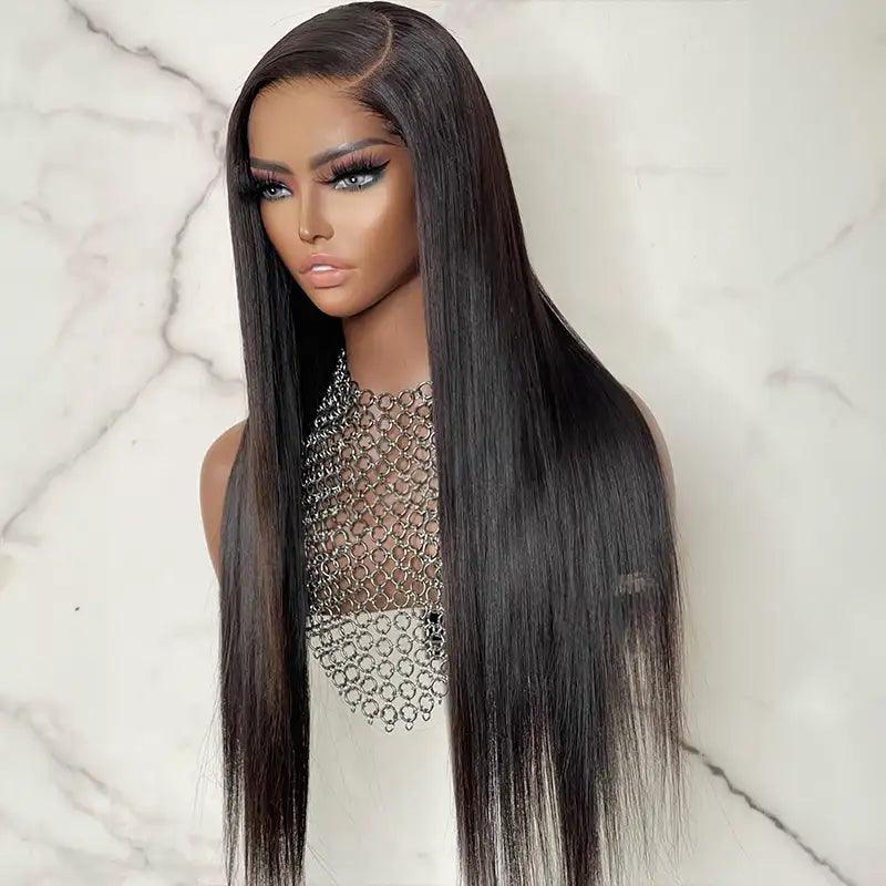 Glueless Bleached Knots Wear Go Lisse Perruque Cheveux Humains - hjweavebeauty