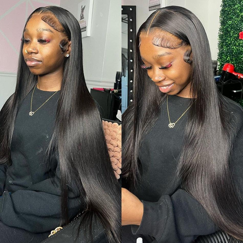 Glueless Bleached Knots Wear Go Lisse Perruque Cheveux Humains - hjweavebeauty
