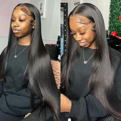Glueless Bleached Knots Wear Go Lisse Perruque Cheveux Humains - hjweavebeauty