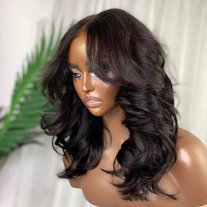 Glueless Bob Perruque Sans Colle Wear Go Cheveux Humains Body Wave - hjweavebeauty
