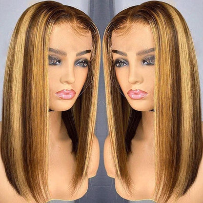 Mèches/Ombre Bob Perruques Cheveux Humains Straight Brésiliens - hjweavebeauty
