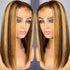 Mèches/Ombre Bob Perruques Cheveux Humains Straight Brésiliens - hjweavebeauty