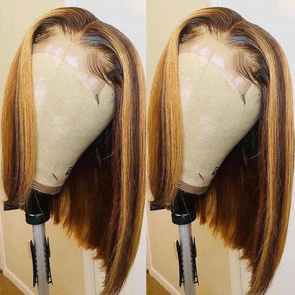 Mèches/Ombre Bob Perruques Cheveux Humains Straight Brésiliens - hjweavebeauty