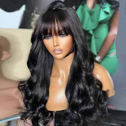 Perruque à Frange Cheveux Humains Brésilien Body Wave Tissage - hjweavebeauty