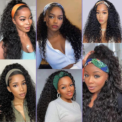 Perruque Bandeau Cheveux Humains Brésiliens Deep Curly - hjweavebeauty
