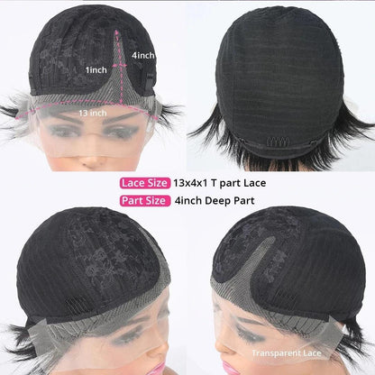 Perruque Coupe Pixie Courte Et Bon Marché Perruques Cheveux Humains Straight - hjweavebeauty