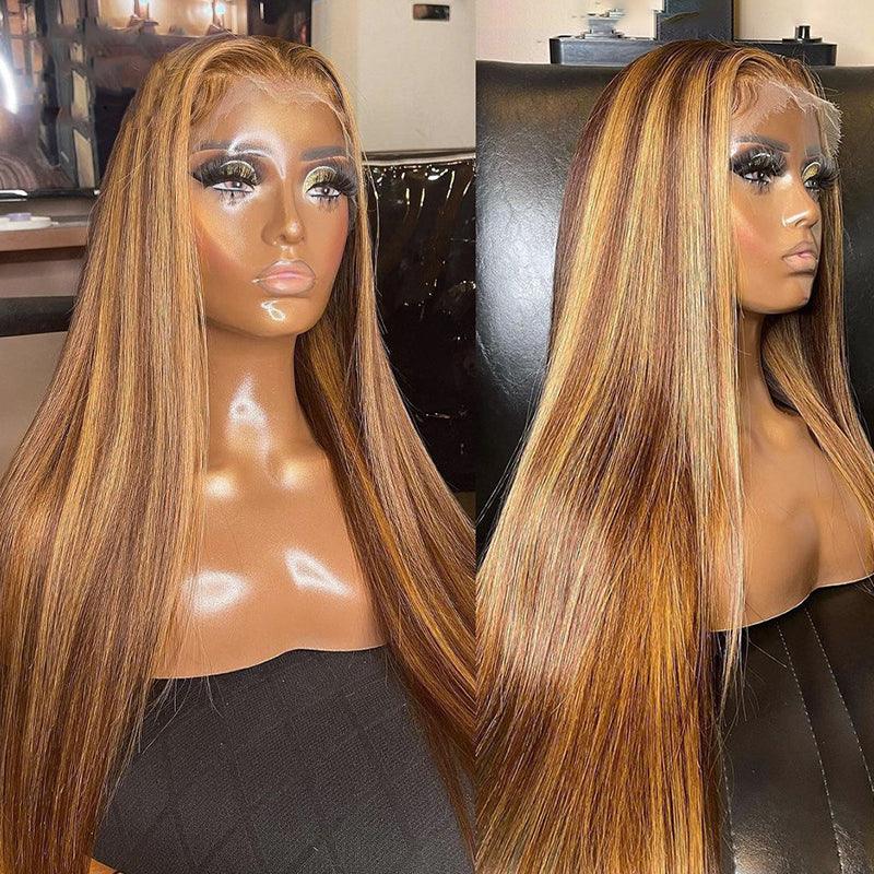 Perruques Colorées En Cheveux Humains Ombre Brésilien Straight - hjweavebeauty