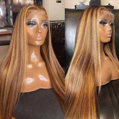Perruques Colorées En Cheveux Humains Ombre Brésilien Straight - hjweavebeauty