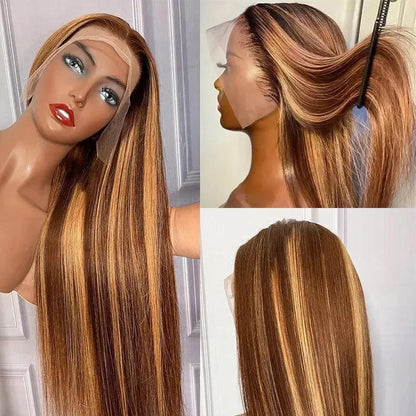 Perruques Colorées En Cheveux Humains Ombre Brésilien Straight - hjweavebeauty