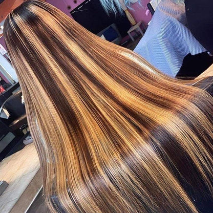 Perruques Colorées En Cheveux Humains Ombre Brésilien Straight - hjweavebeauty