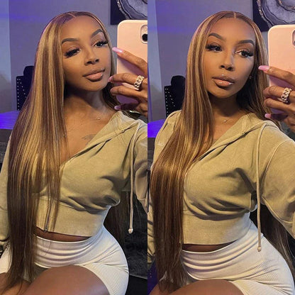 Perruques Colorées En Cheveux Humains Ombre Brésilien Straight - hjweavebeauty