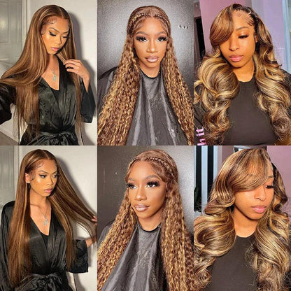 Perruques Colorées En Cheveux Humains Ombre Brésilien Straight - hjweavebeauty
