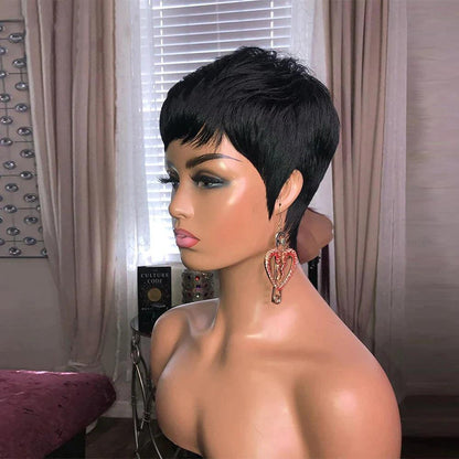 Perruques De Cheveux Humains Pixie Cut Brésiliens Straight - hjweavebeauty