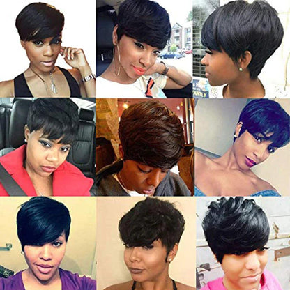 Perruques De Cheveux Humains Pixie Cut Brésiliens Straight - hjweavebeauty