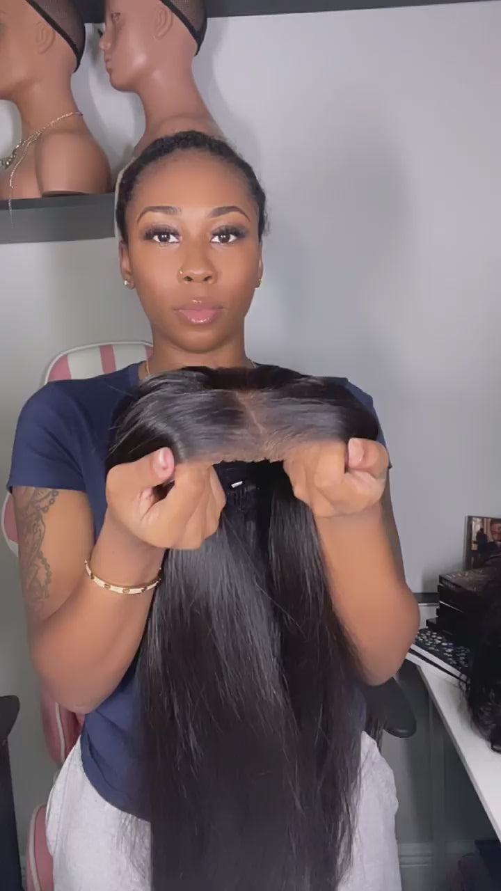 5X5 Glueless Wig Wear Go Human Hair Brazilian Straight
